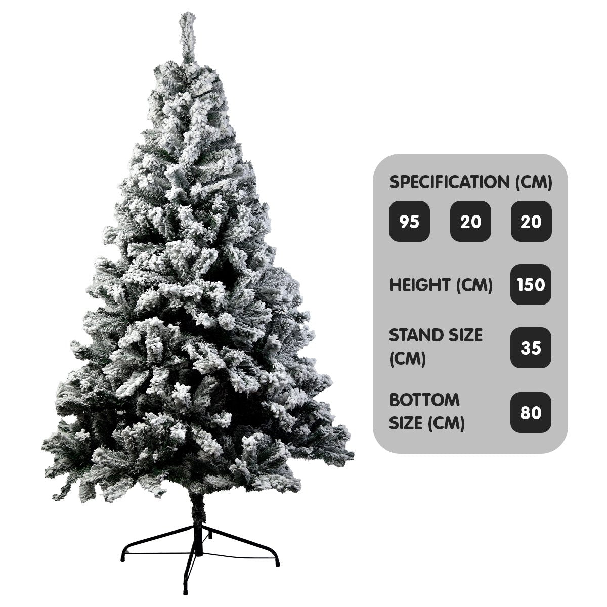 1.5m snow-tipped artificial Christmas Tree.