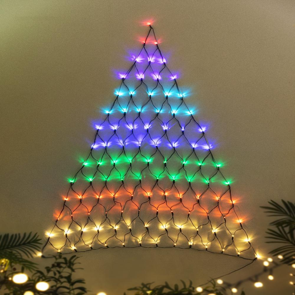 1.65 metre LED Christmas Tree Rainbow Wall Net Lights