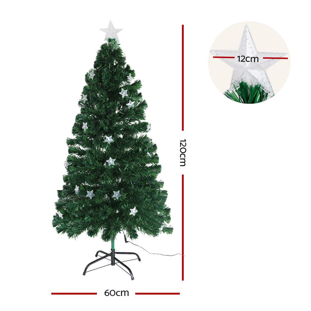 1.2m Christmas Tree with Optic Fibre lights