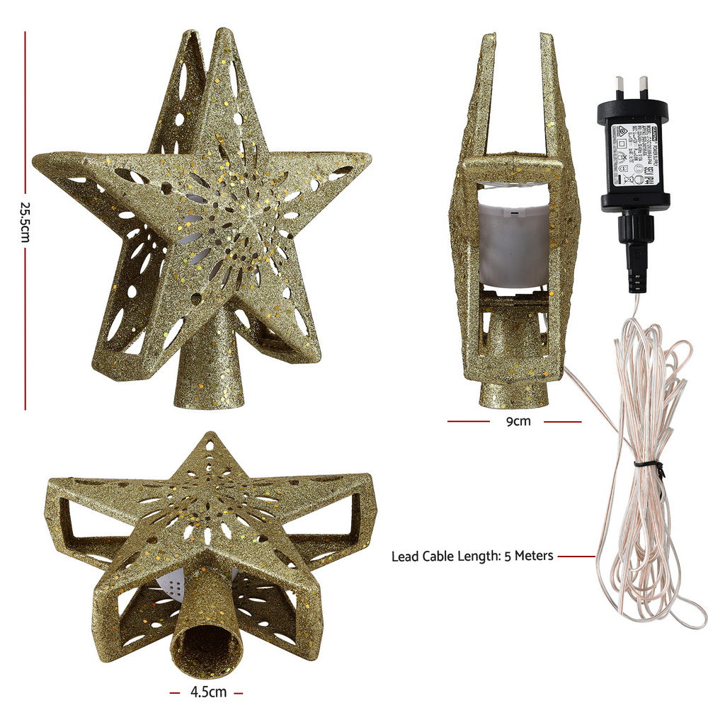 Christmas Tree Topper Star Snowflake Projector