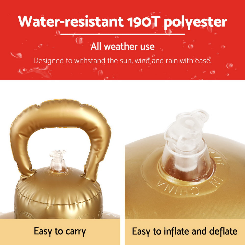 0.6m Inflatable Christmas Bauble - Clear with Xmas tree