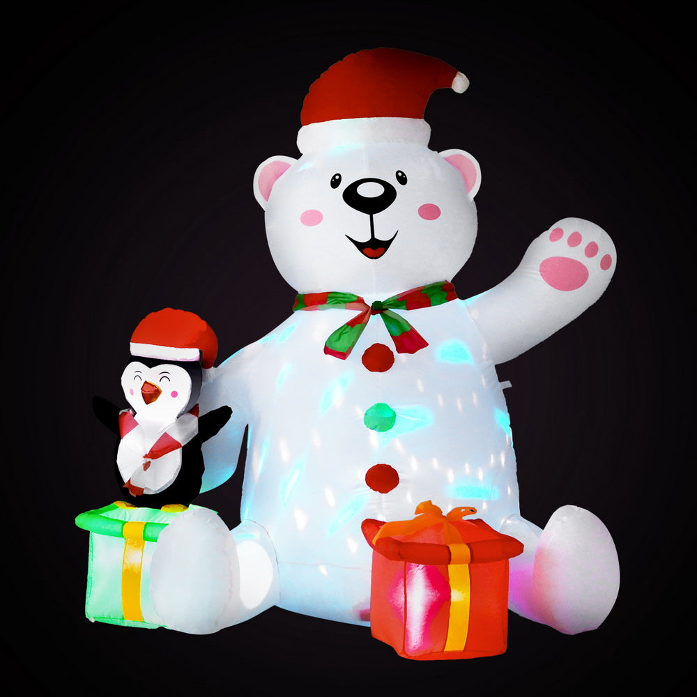 1.8 metre Christmas bear with LED lights