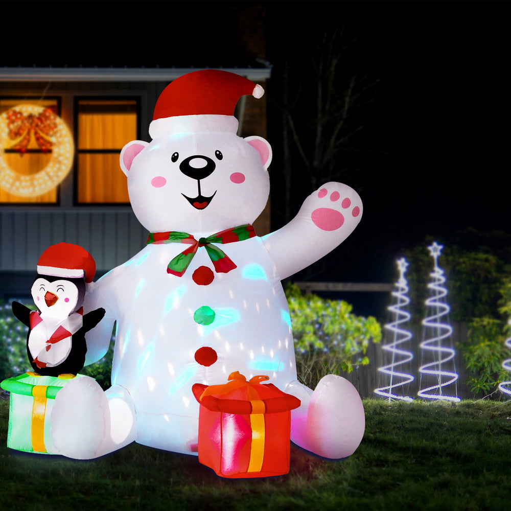 1.8 metre Christmas bear with LED lights