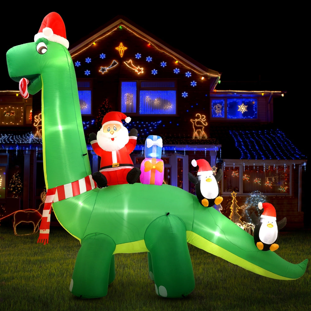 3.8 metre Inflatable Dinosaur with friends