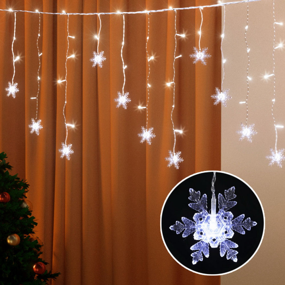 6M solar star shaped Icicle lights - ice white