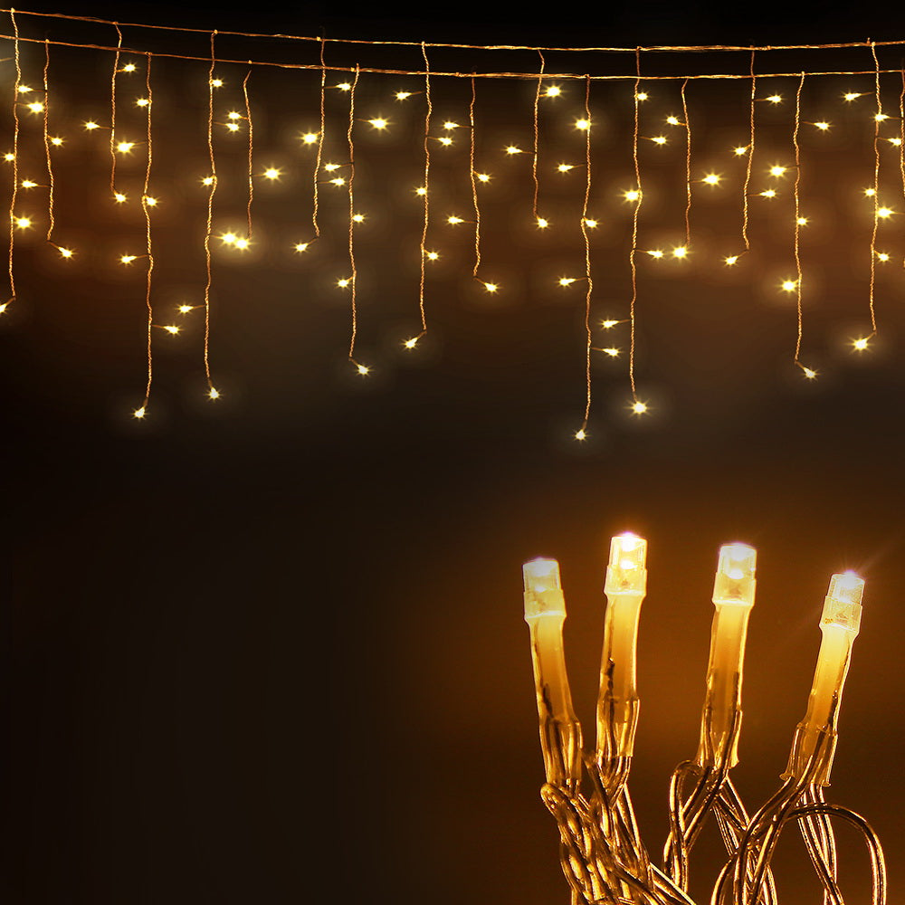 20m Icicle Christmas Lights – 800 Warm White LEDs