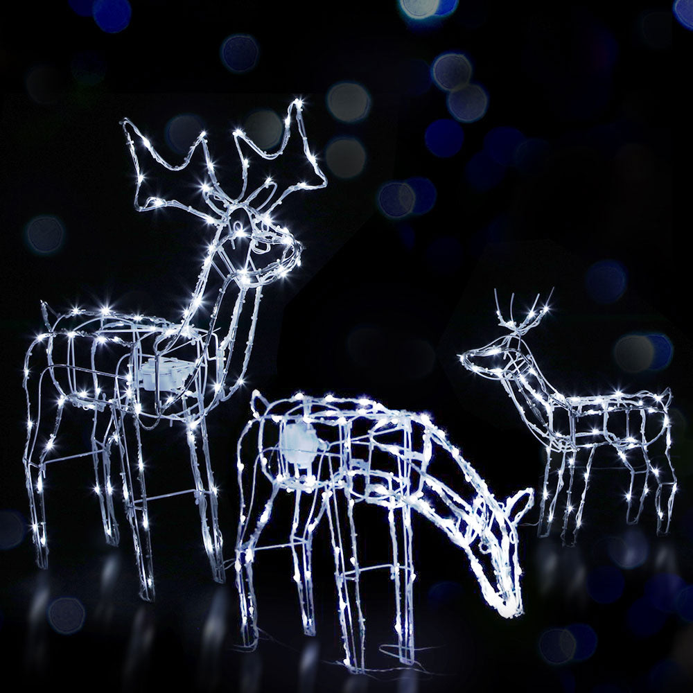3 piece Christmas Reindeers set with LED lights