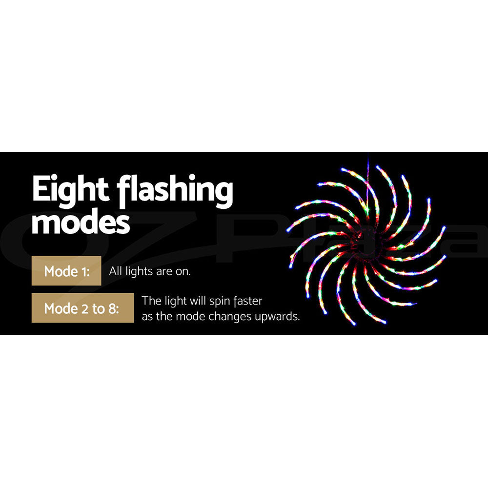 50cm Christmas Spin Motif – 128 LED Lights
