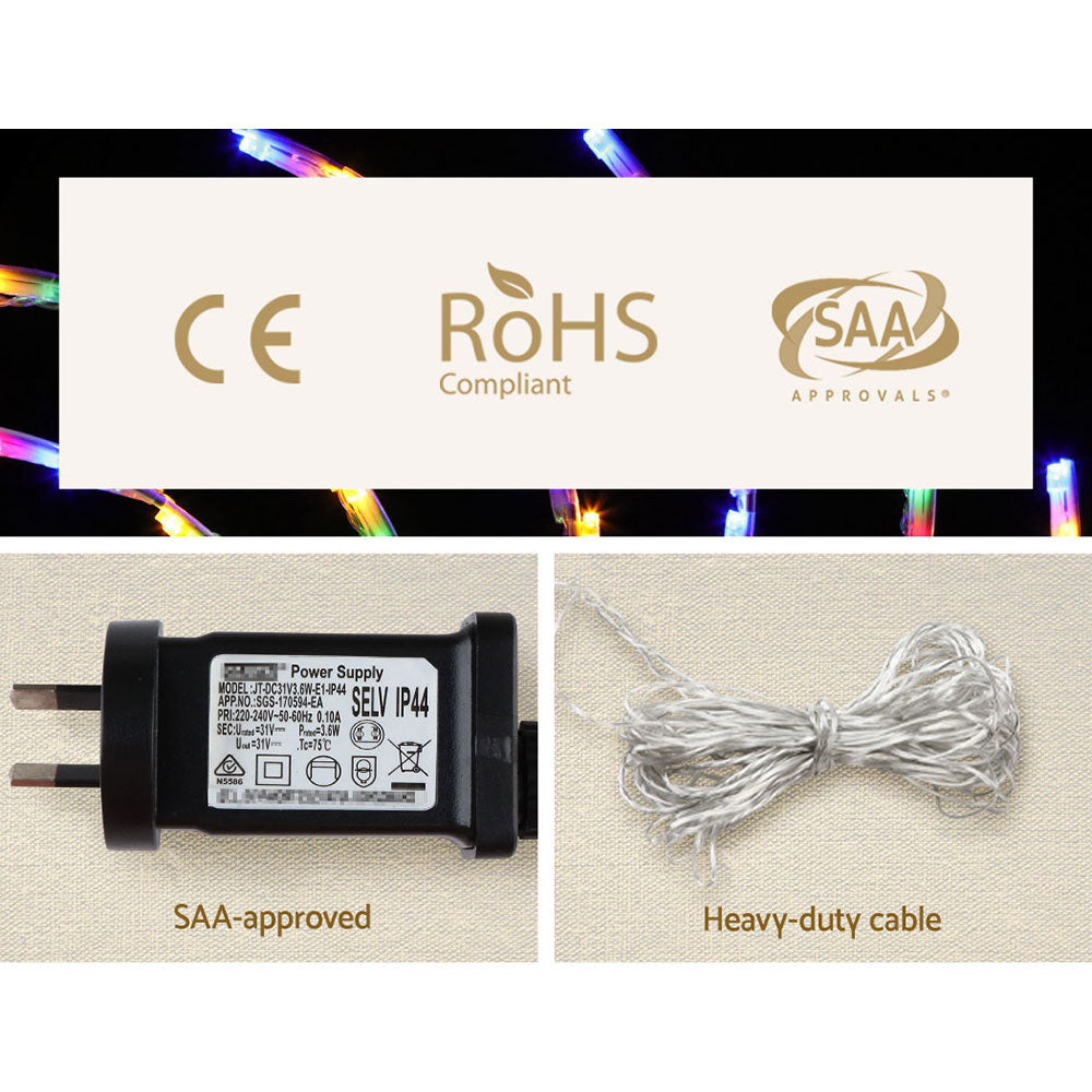 50cm Christmas Spin Motif – 128 LED Lights