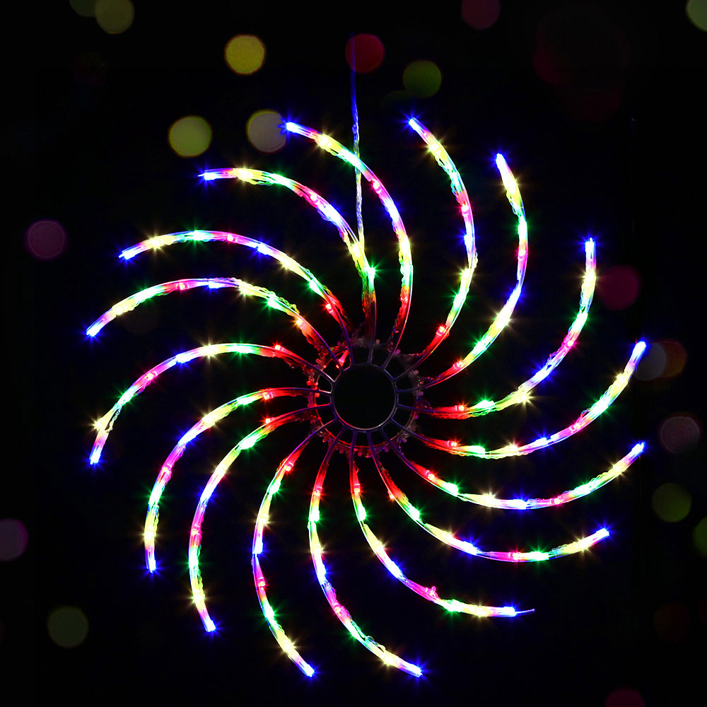 50cm Christmas Spin Motif – 128 LED Lights