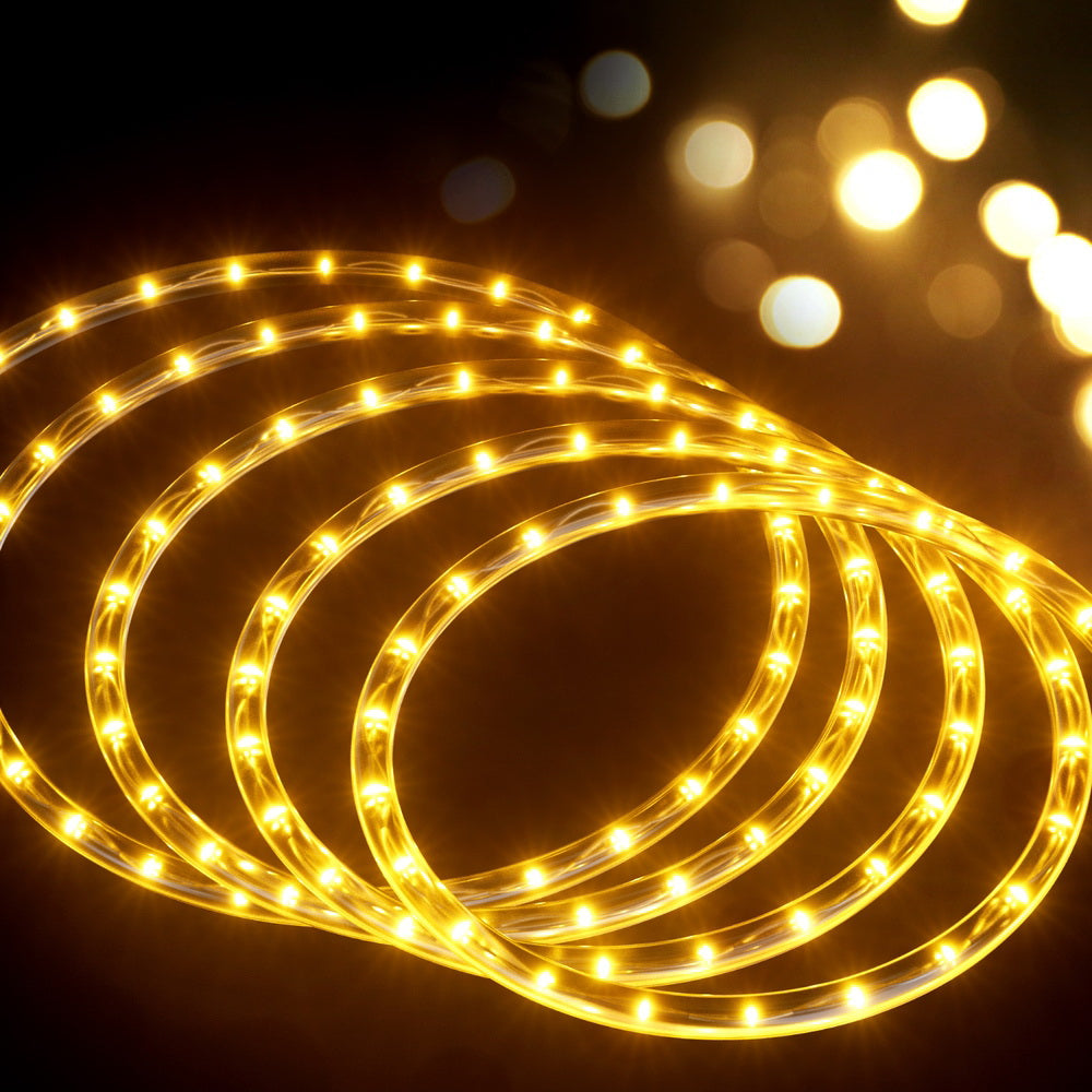 20M Christmas Lights String Rope Light Decorations Warm 600 LED