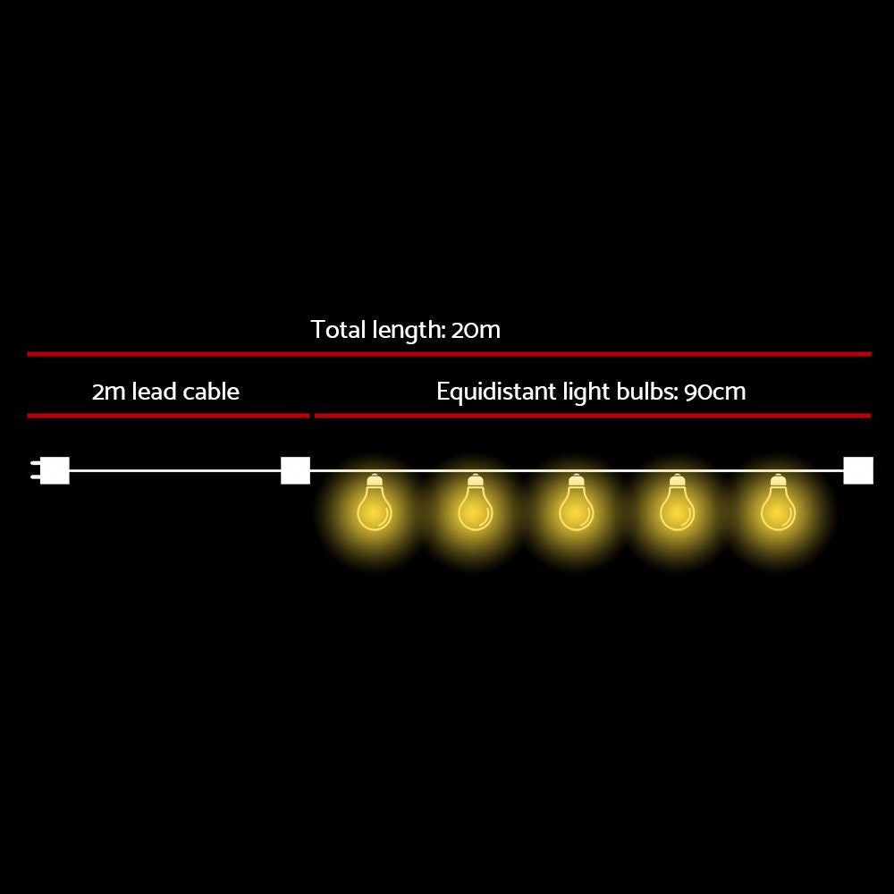 20m LED Festoon String Lights