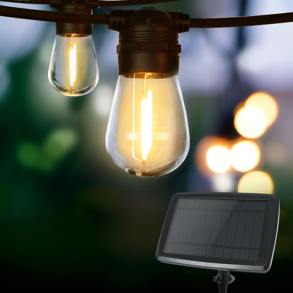 Solar Festoon Lights - 17 metre, warm white