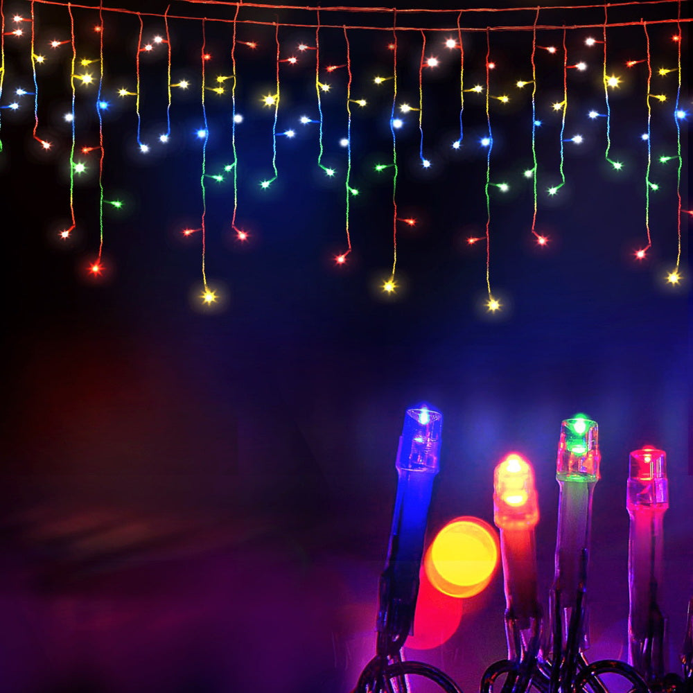 32m Solar powered Icicle Christmas Lights – 192 Drops of Sparkle
