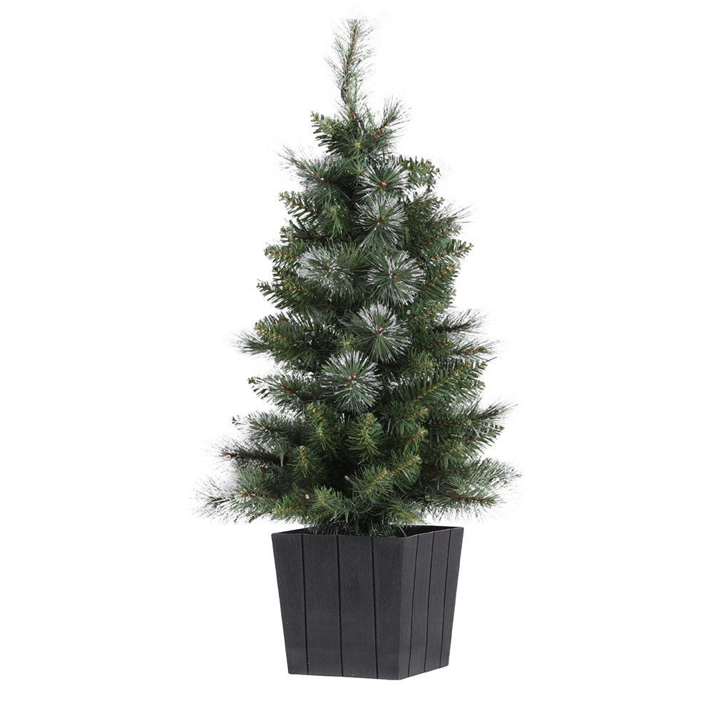 0.9mPotted Christmas Tree with 80 LED lights - battery operated