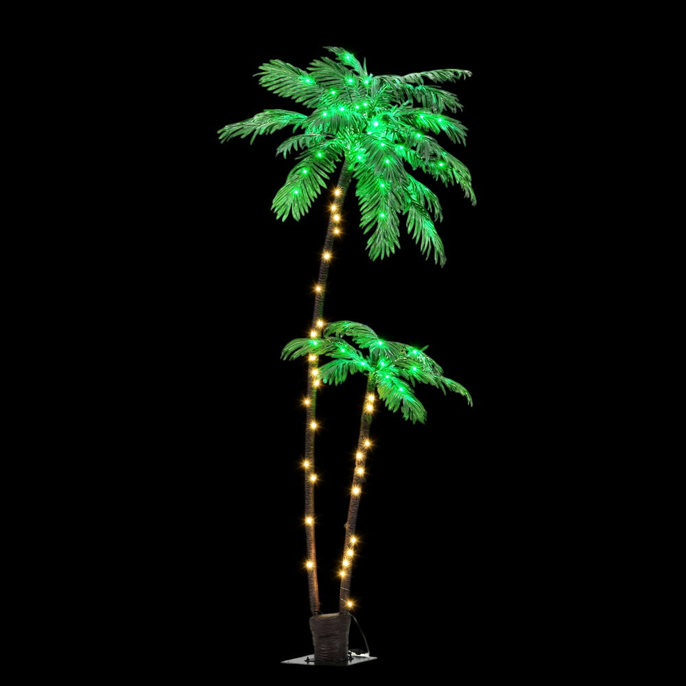 Tropical Christmas Tree - 2.1m LED Xmas Palm - Indoor or Outdoor