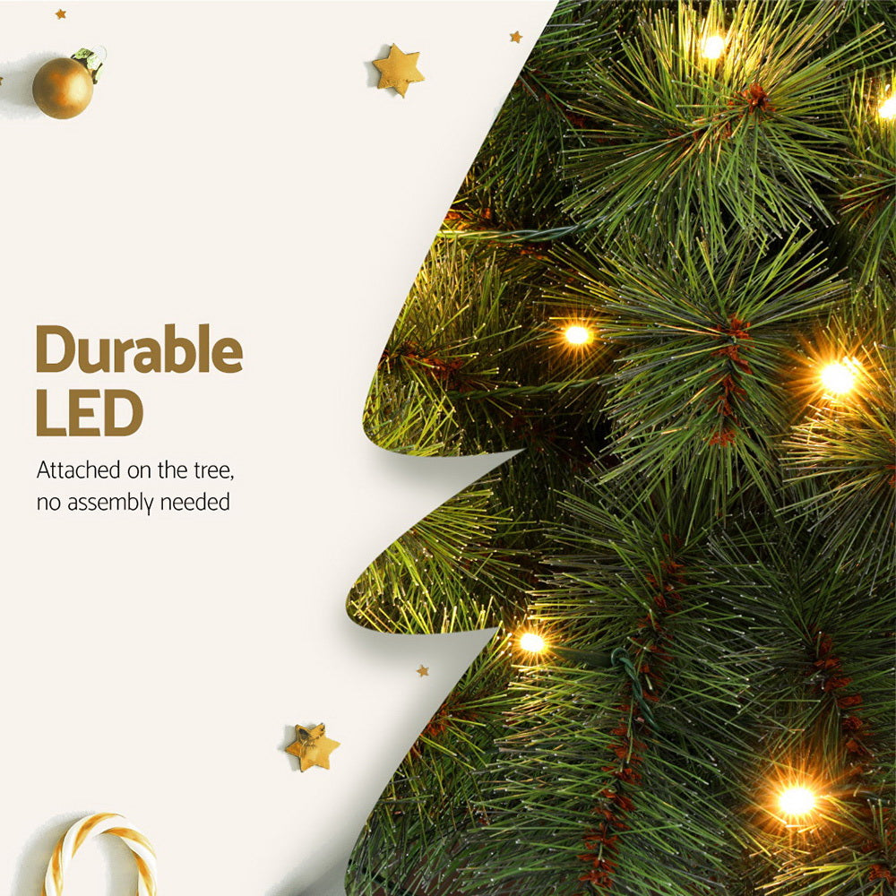 Two tropical Light-Up Christmas Palm Trees – 1.5m and 1m