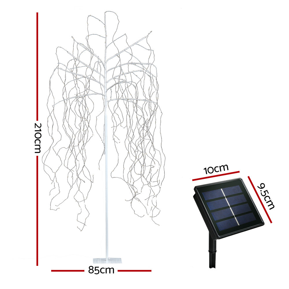 2.1 m willow-like Christmas with Solar lights