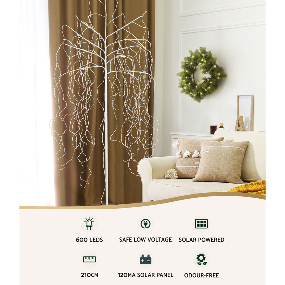 2.1 m willow-like Christmas with Solar lights