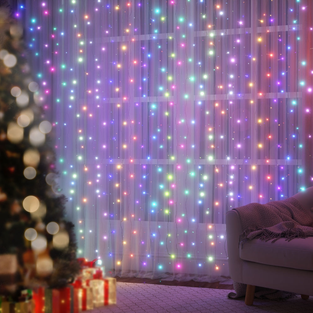 Spectacular curtain of Christmas lights with remote control - 6m x 3m