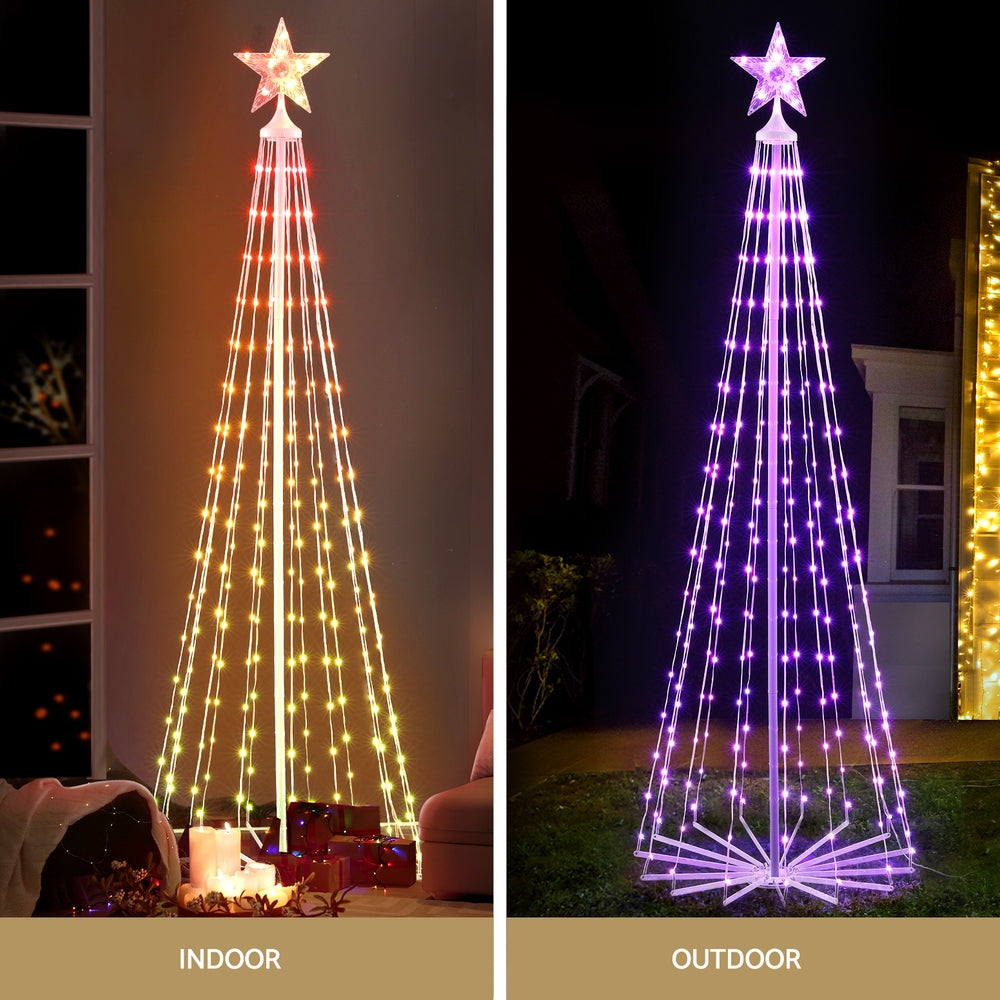 1.8M Christmas Tree with colourful fairy lights - Indoor or Outdoor