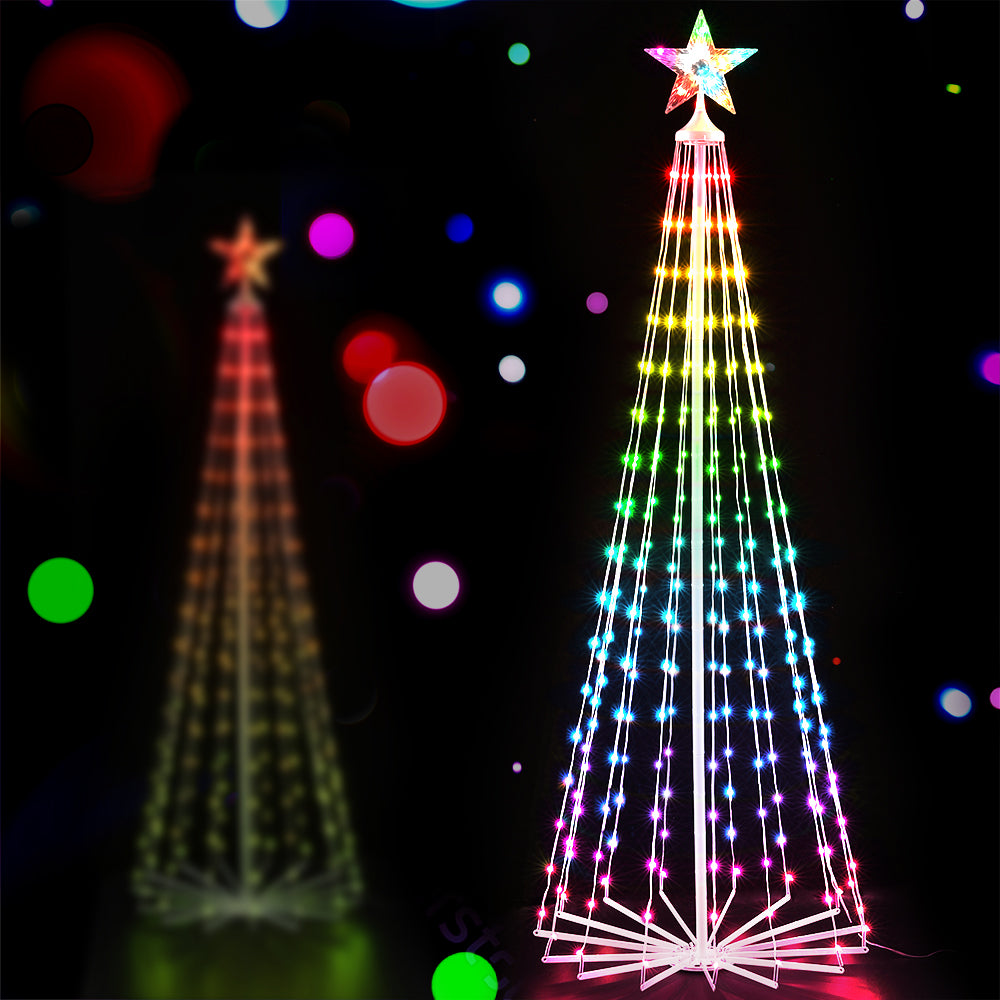 1.8M Christmas Tree with colourful fairy lights - Indoor or Outdoor
