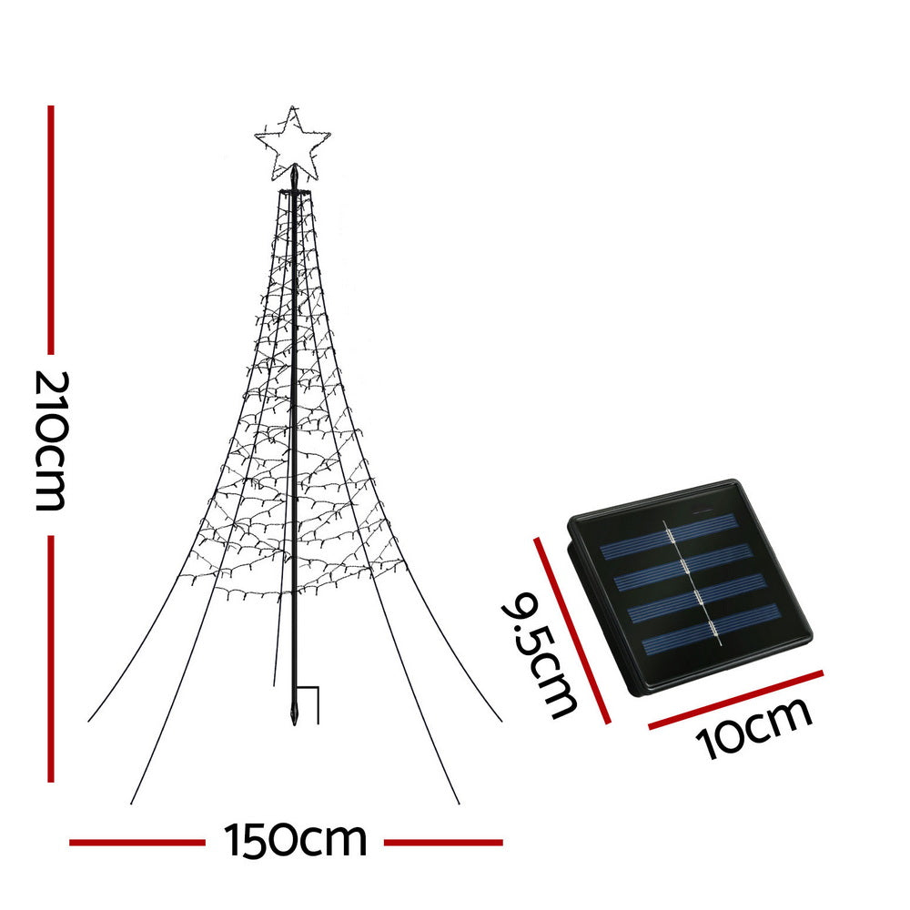 2.1m Solar lit Christmas Tree - Indoor or Outdoor