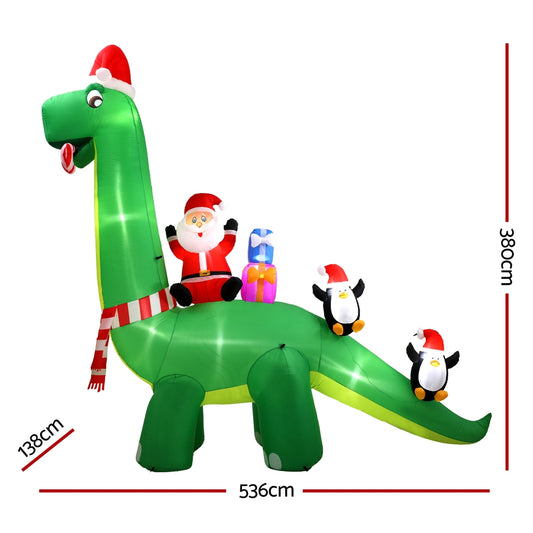 3.8 metre Inflatable Dinosaur with friends
