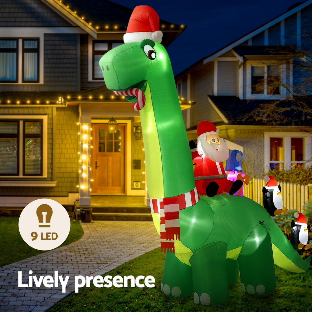 3.8 metre Inflatable Dinosaur with friends