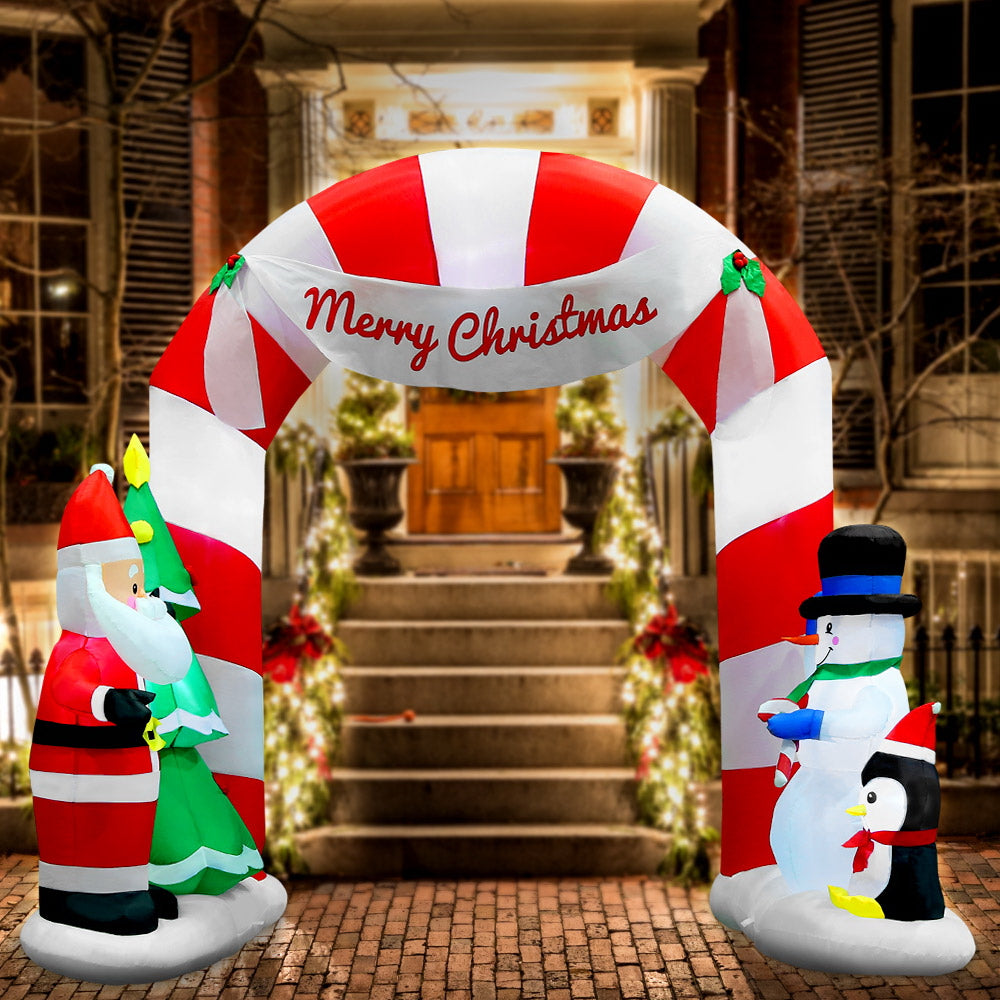 3 metre archway with Santa and friends