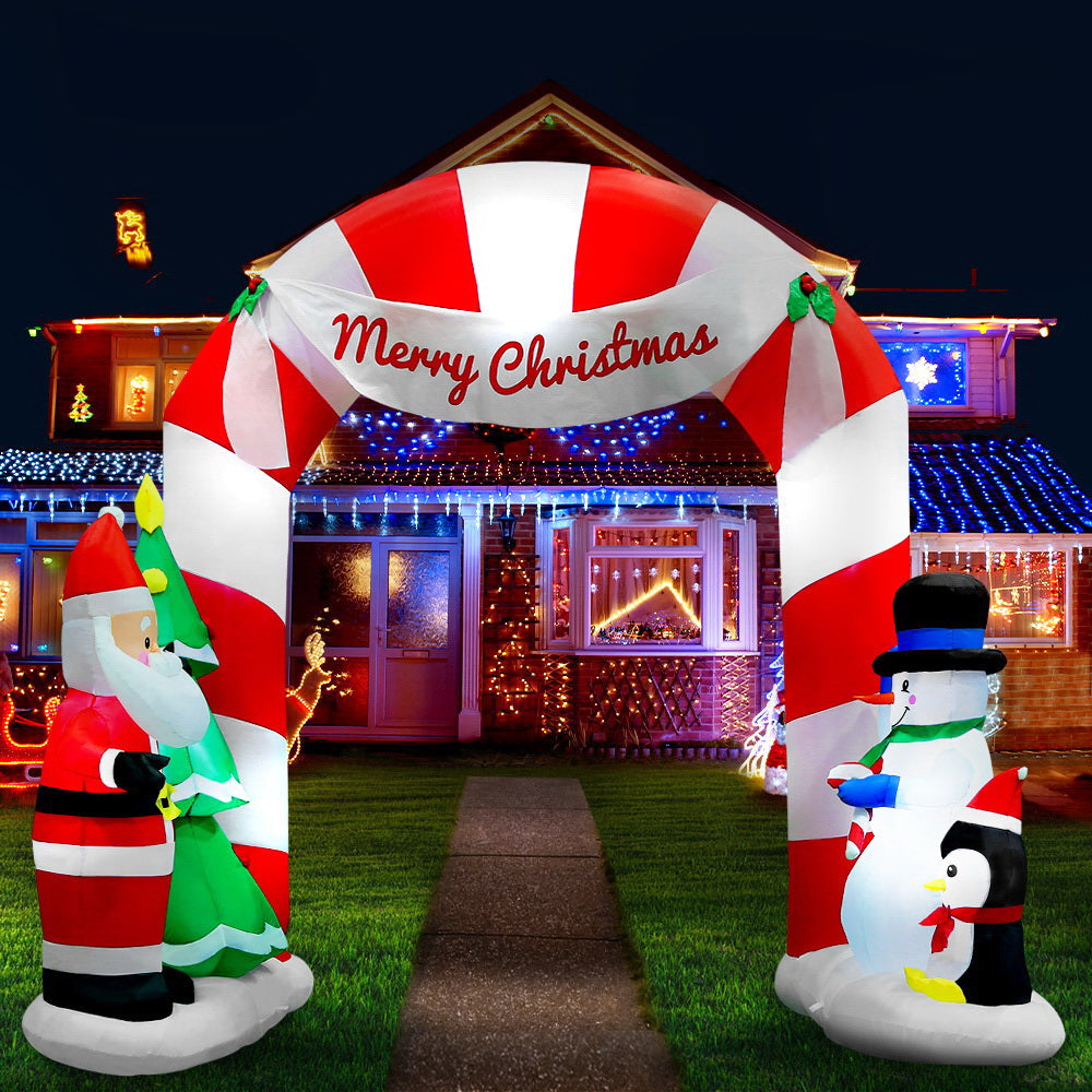 3 metre archway with Santa and friends