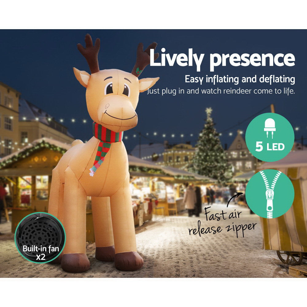 5m HUGE Christmas Inflatable Reindeer
