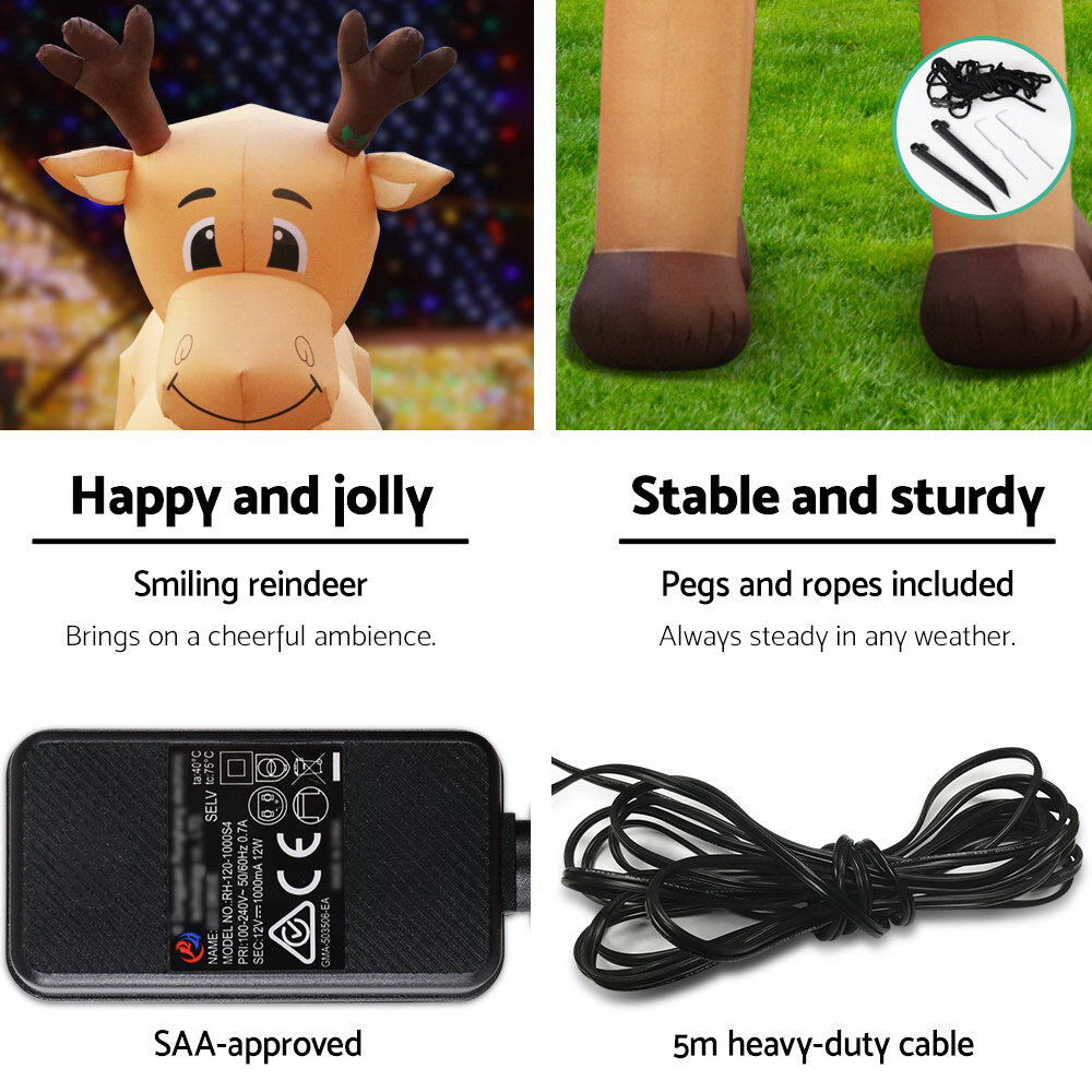 5m HUGE Christmas Inflatable Reindeer