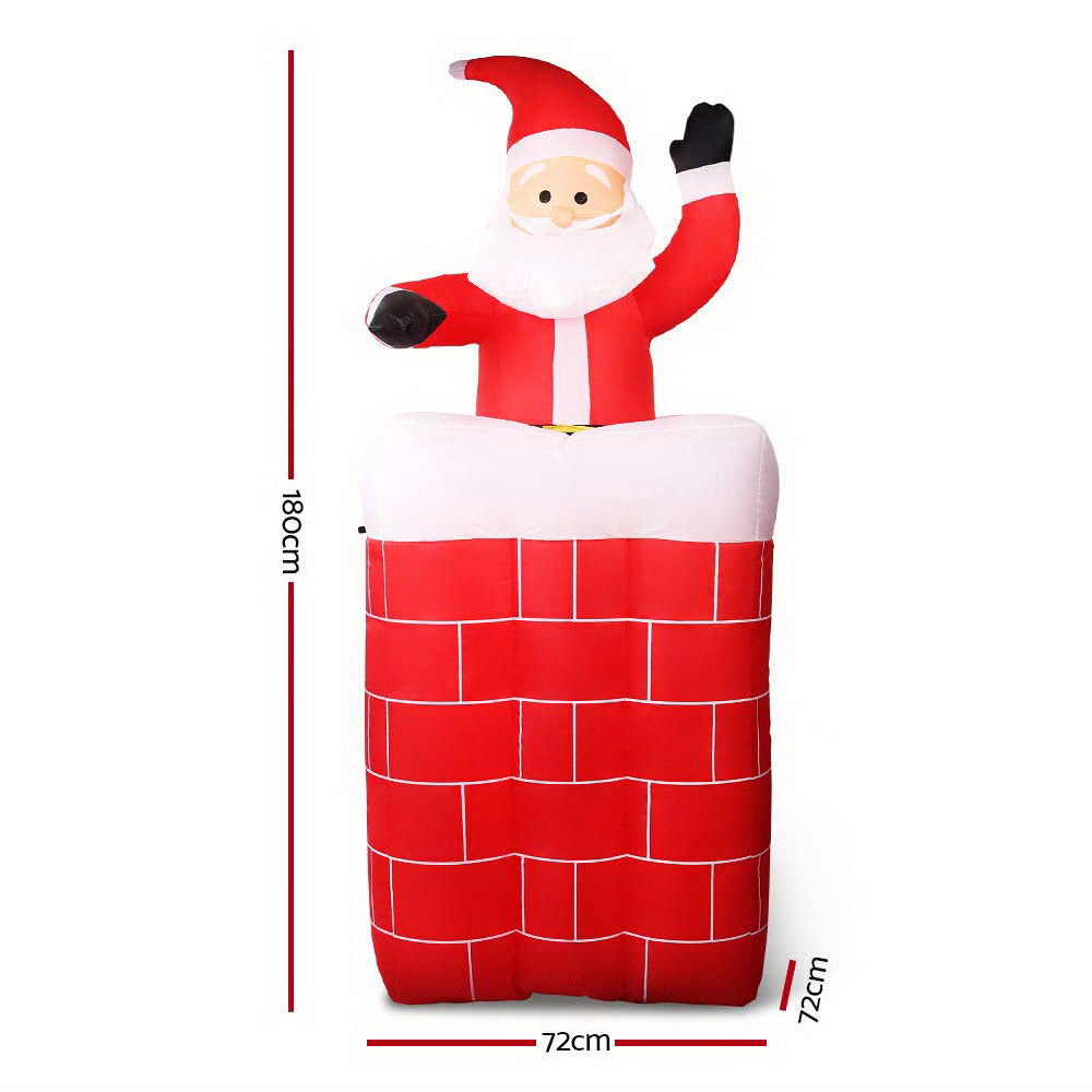 1.8 metre Inflatable Santa Pop Up from chimney