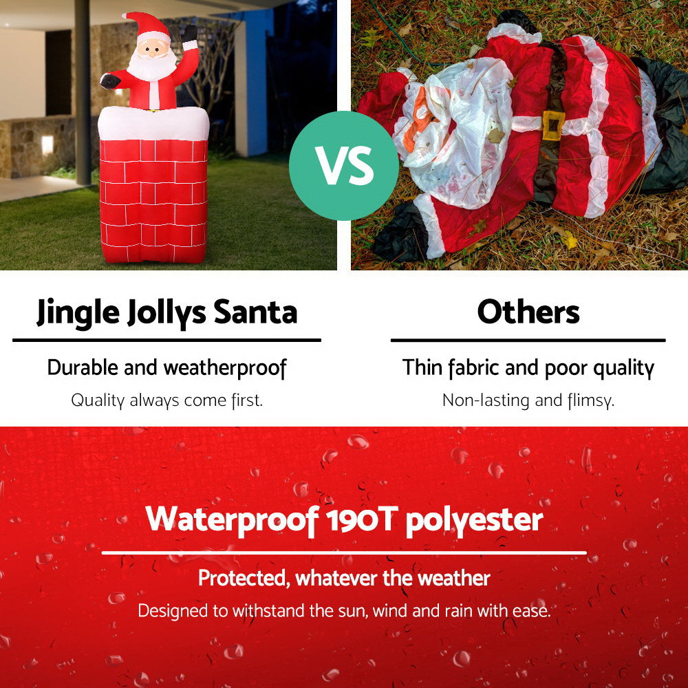 1.8 metre Inflatable Santa Pop Up from chimney