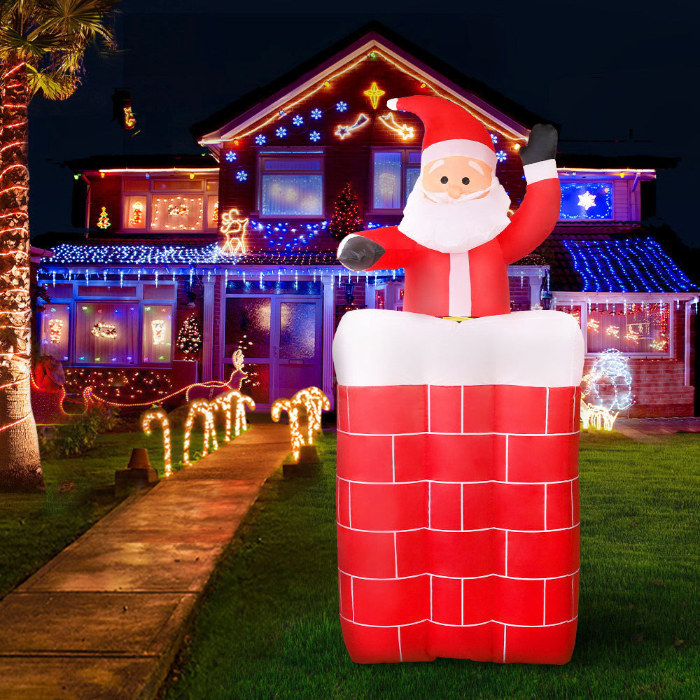 1.8 metre Inflatable Santa Pop Up from chimney