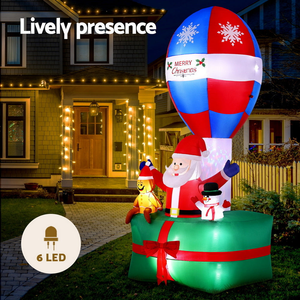2.8m Inflatable Santa in Balloon