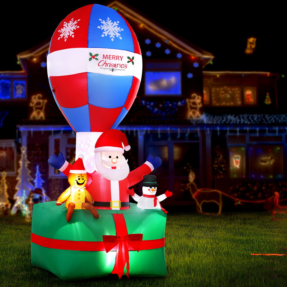 2.8m Inflatable Santa in Balloon