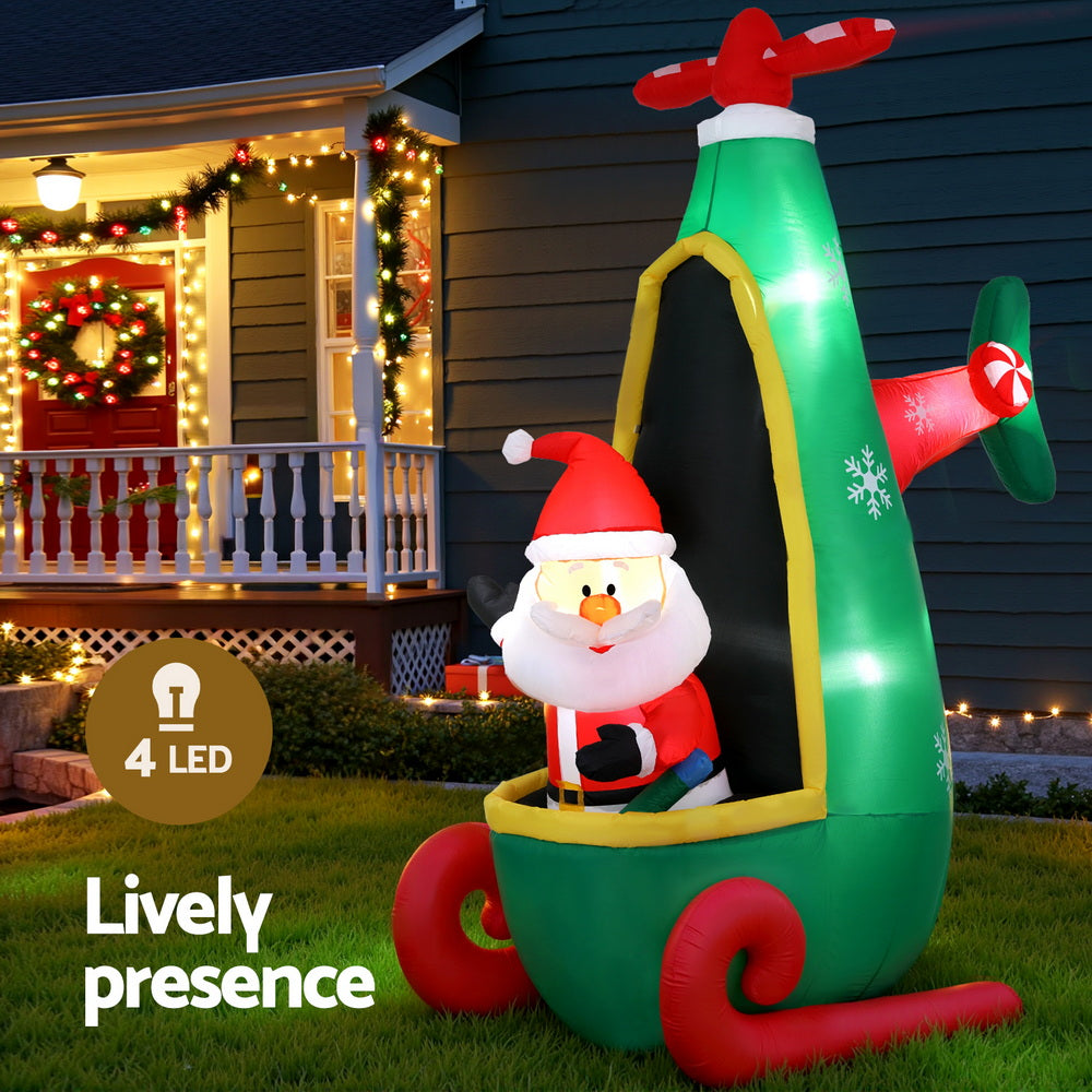Inflatable Santa in Helicopter 2.55M