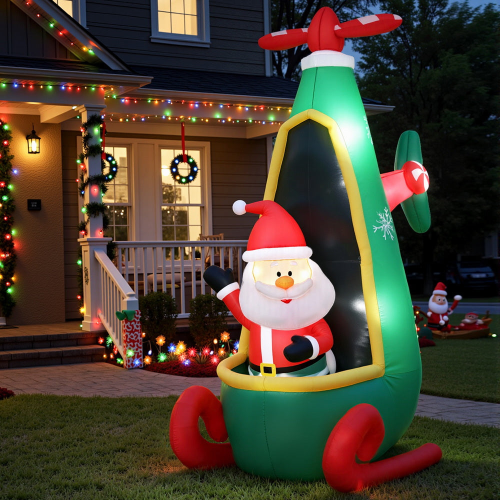 Inflatable Santa in Helicopter 2.55M