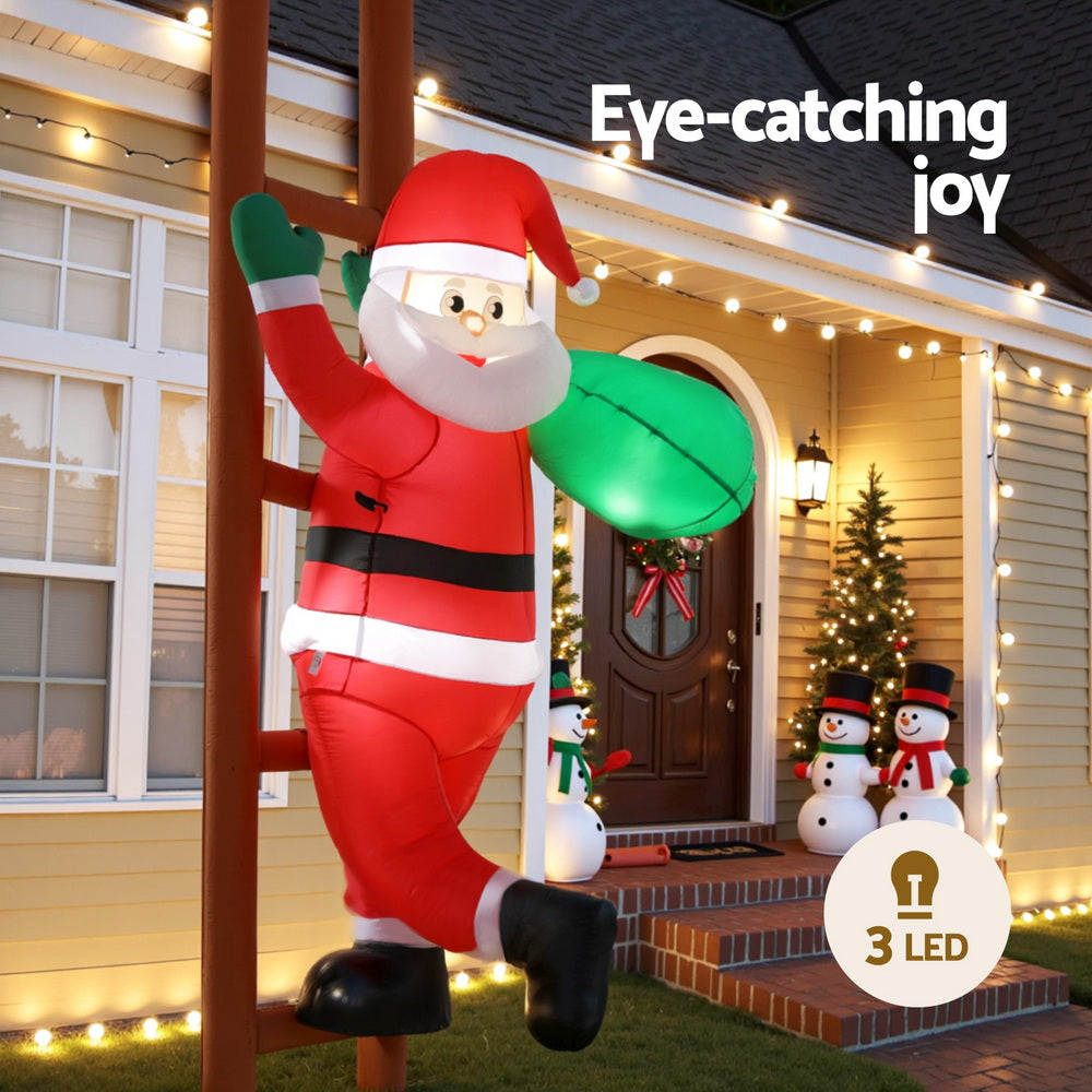 2.45m Santa Climbing Ladder with LED lights