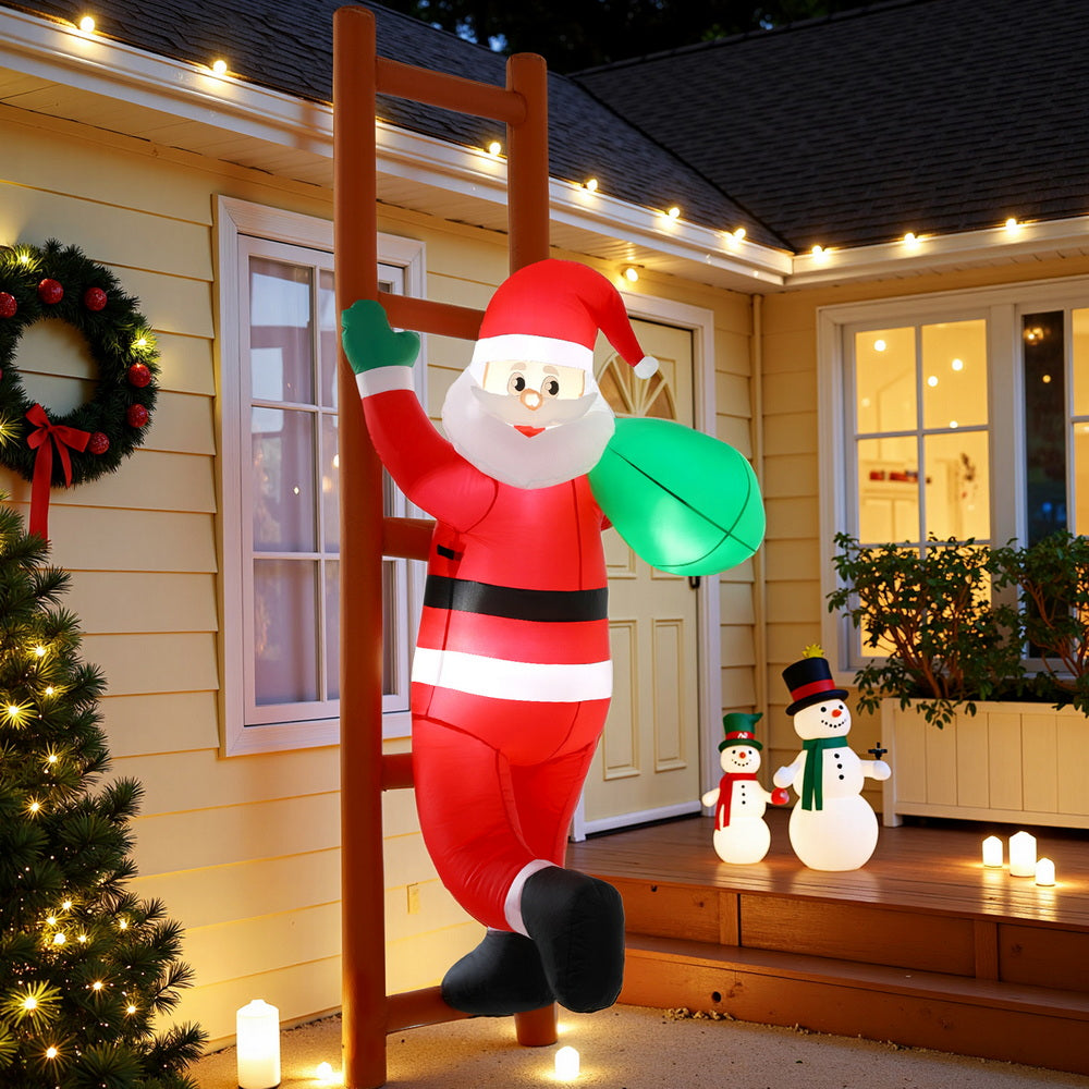 2.45m Santa Climbing Ladder with LED lights