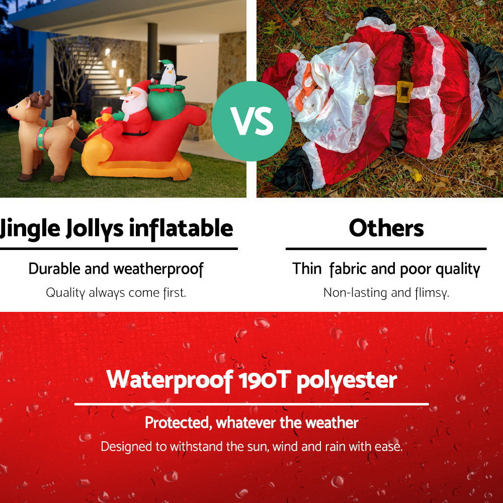 2.2 metre Inflatable Santa sleigh