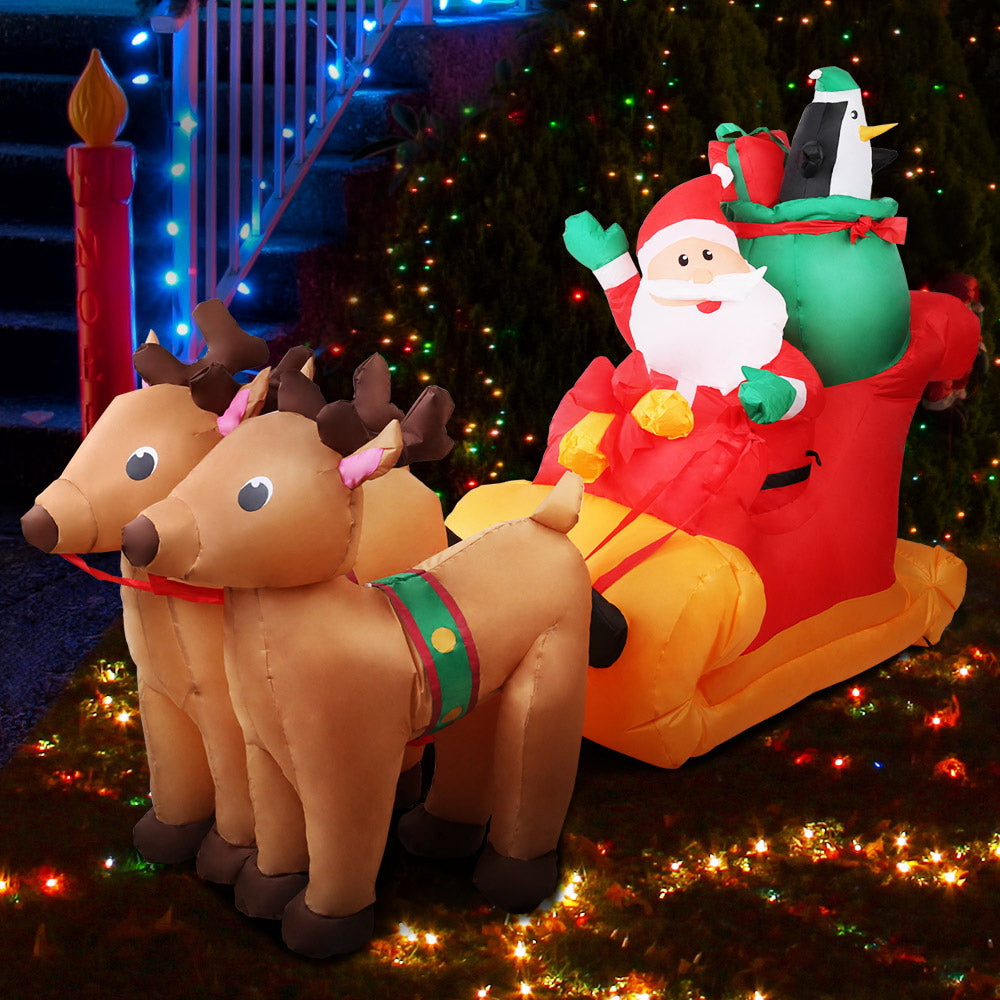 2.2 metre Inflatable Santa sleigh
