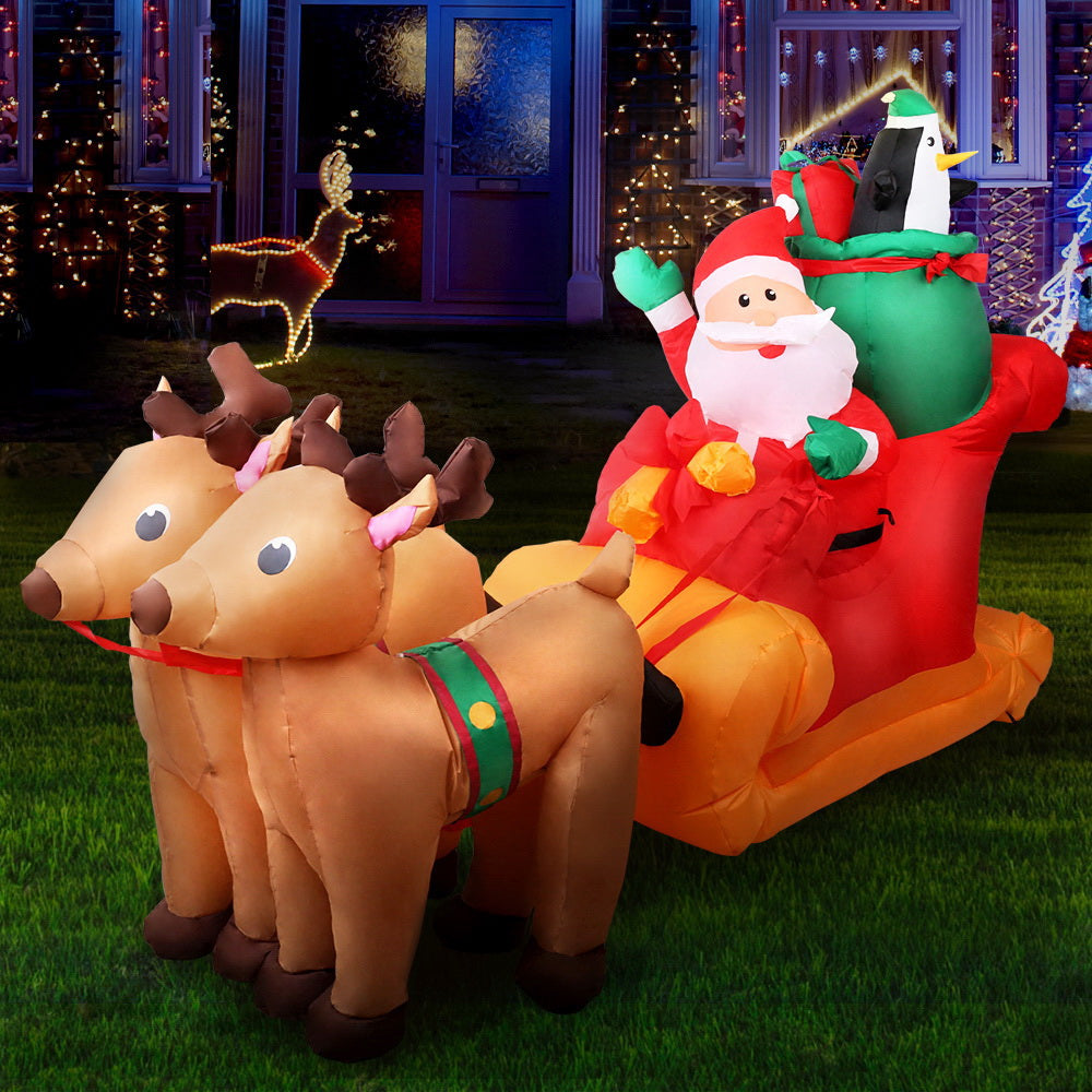 2.2 metre Inflatable Santa sleigh