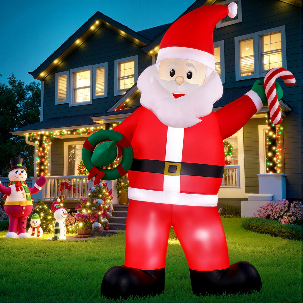 3.8m Inflatable Giant Santa with LED illumination