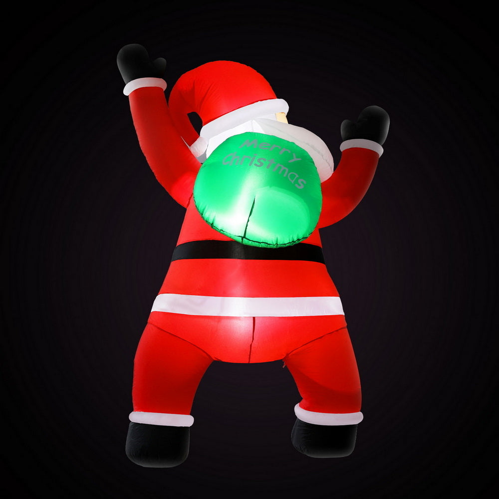 1.9 metre climbing santa