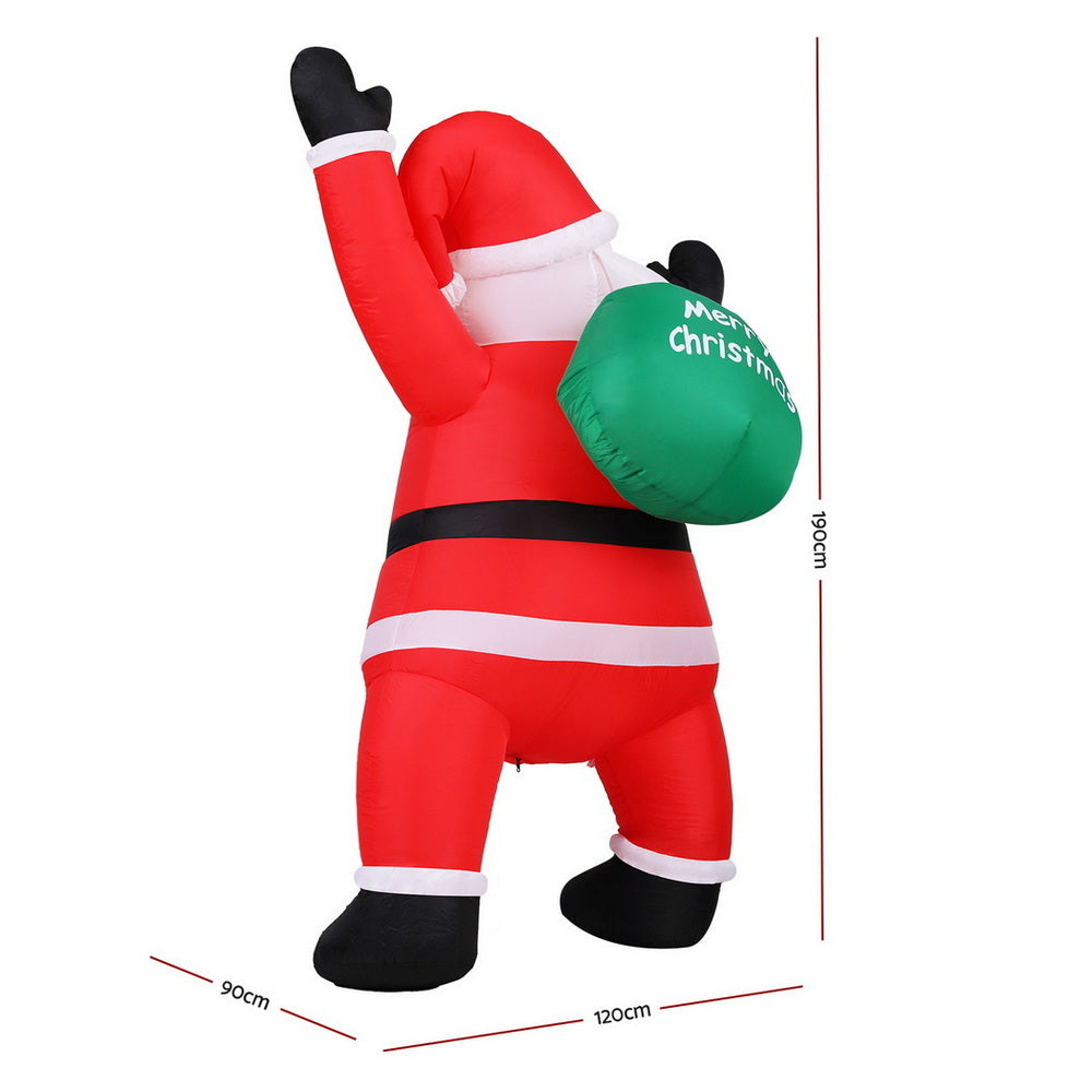 1.9 metre climbing santa