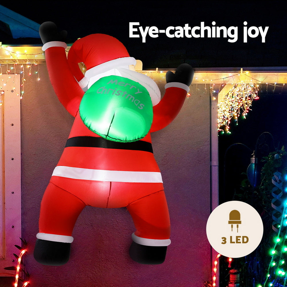 1.9 metre climbing santa