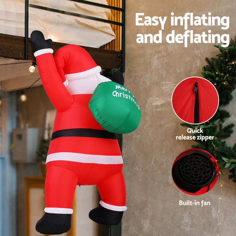 1.9 metre climbing santa